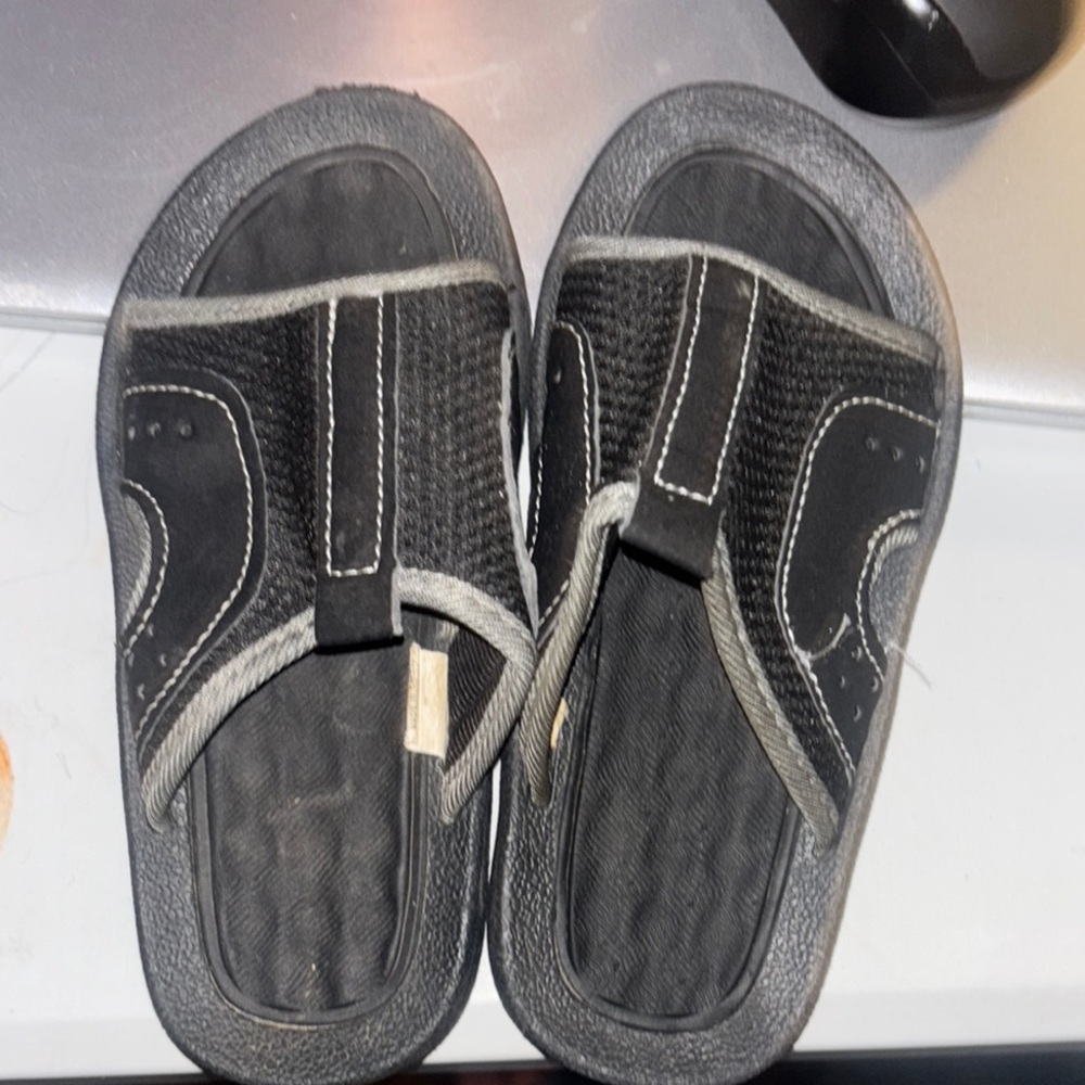 Kids Black Sandals